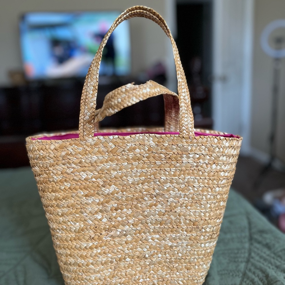 Raffia Small Tote Bag